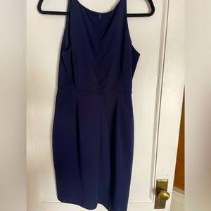 Navy blue mid length dress